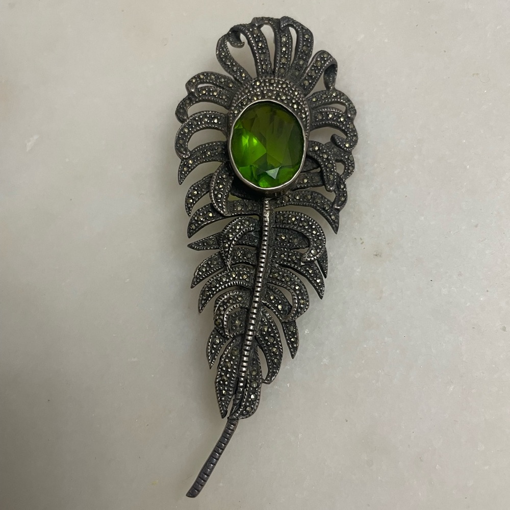 Vintage Sterling Silver Large Brooch Pin